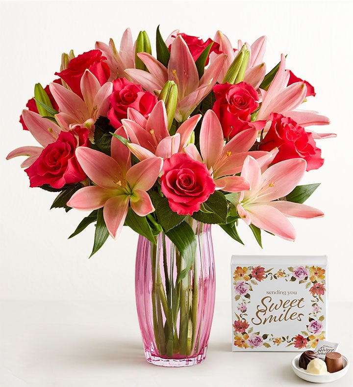 Magnificent Pink Rose & Lily Bouquet