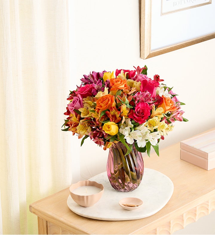 Assorted Roses & Peruvian Lilies