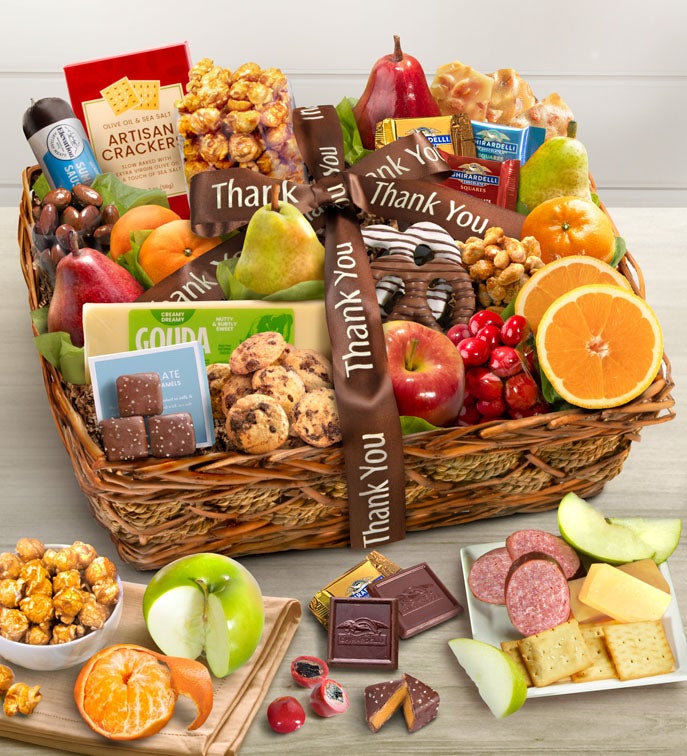 Thank You Fruit & Sweets Gift Basket