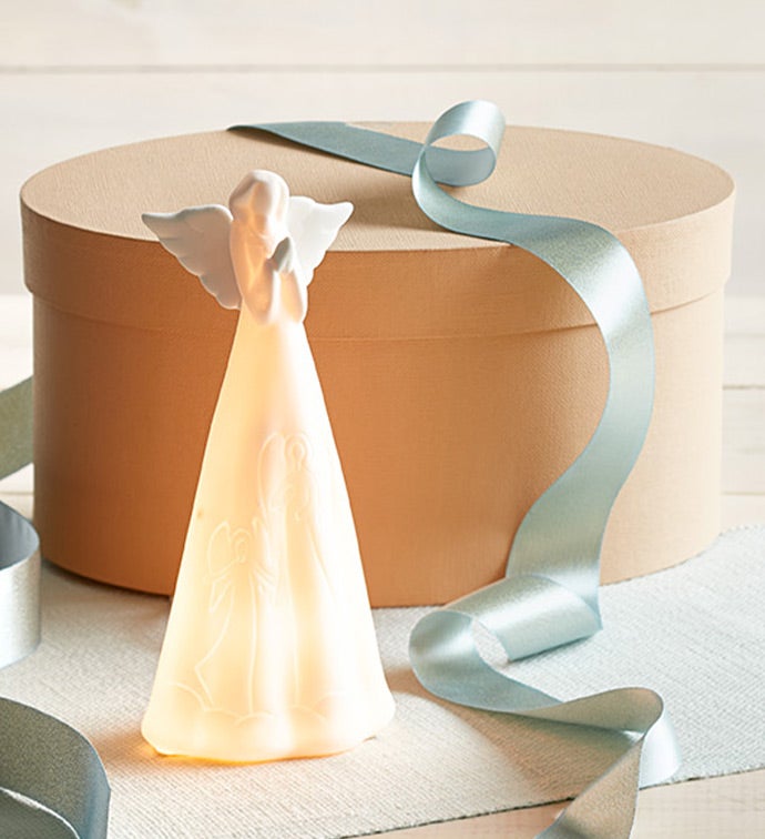 Moments of Reflection Basket with Angel Light