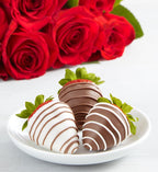Red Roses & Drizzled Strawberries