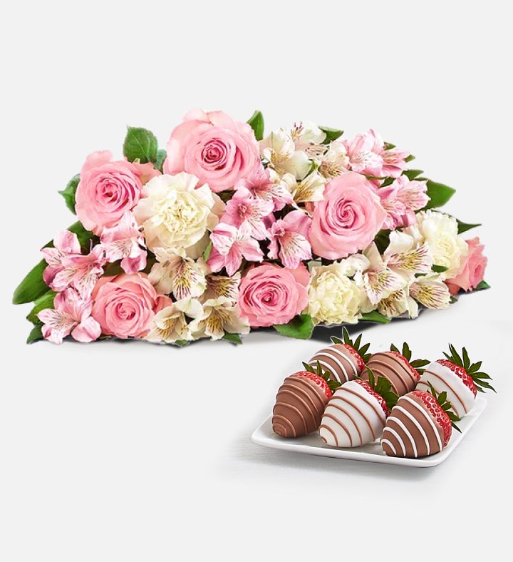 Cherished Blooms & Drizzled Strawberries