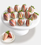 Rainbow Swirl Artisan Belgian Chocolate Strawberries