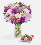 Lavender Garden & Drizzled Strawberries